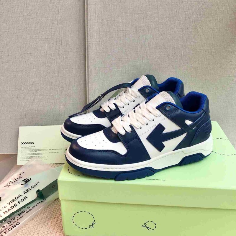 OFF-WHITE Out Of Office OOO Low Tops - Dusty Blue White Replica 10 OOO Low Tops Dusty Blue
