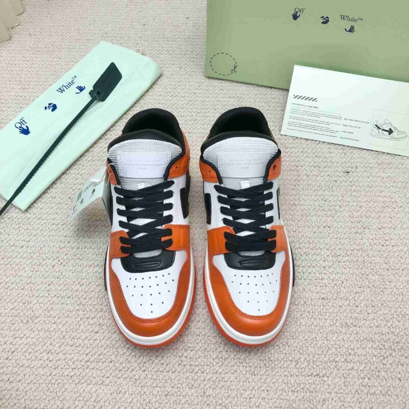 OFF-WHITE Out Of Office OOO Low Tops - White Orange Black Replica 16 OFF-WHITE Out Of Office White Orange Blue