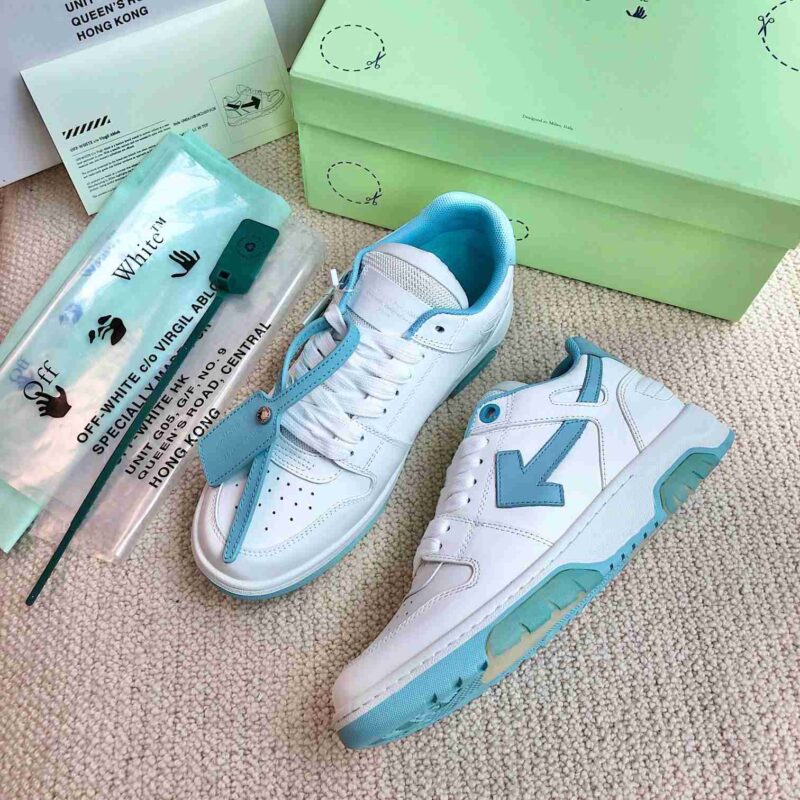 OFF-WHITE Out Of Office OOO Low Tops - Pale Blue Replica 13 OFF-WHITE Out Of Office Pale Blue