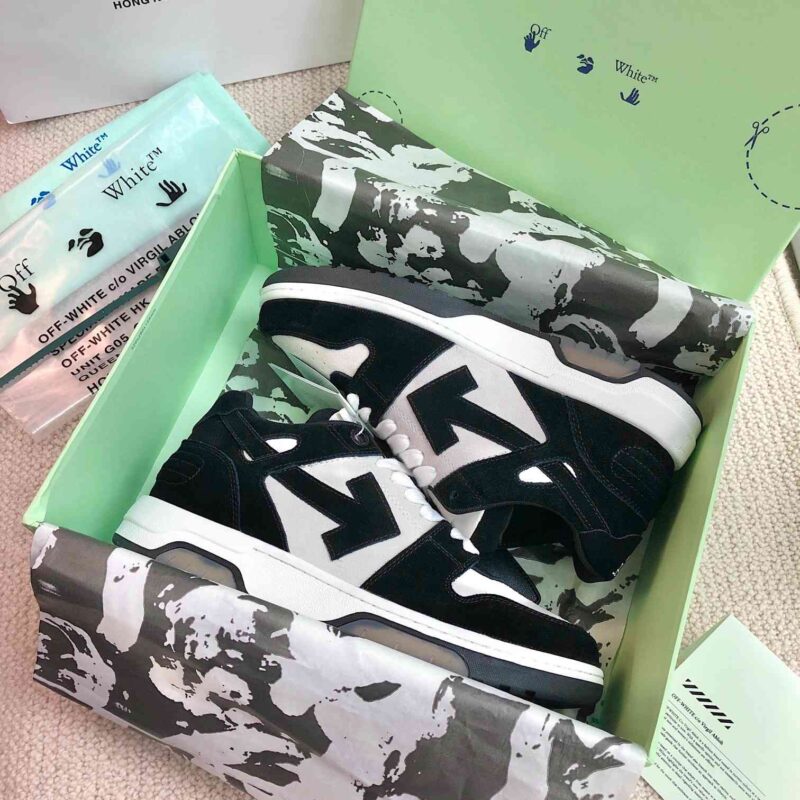 OFF-WHITE Out Of Office OOO Low Tops - Black Suede White Replica 17 OOO Black Suede White