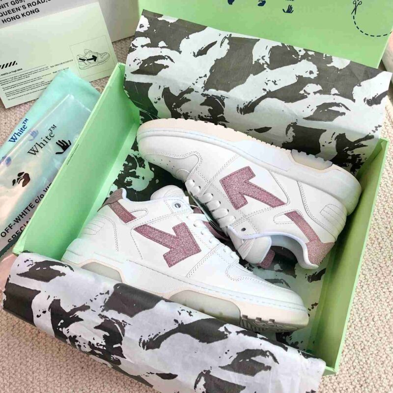 OFF-WHITE Out Of Office OOO Low Tops - Pink White Replica 15 Off White out of office pink white