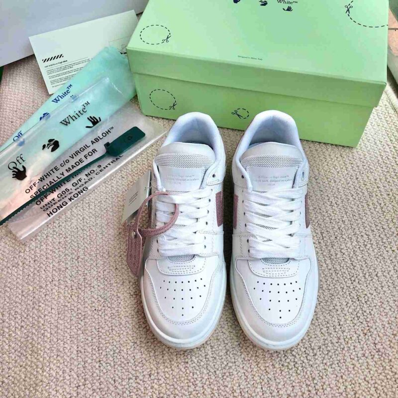 OFF-WHITE Out Of Office OOO Low Tops - Pink White Replica 14 Off White out of office pink white