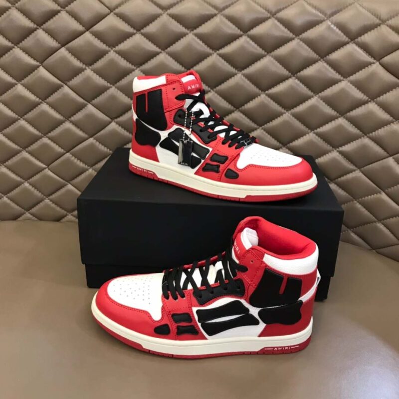 Amiri Skel Hi-Top- Red/Black