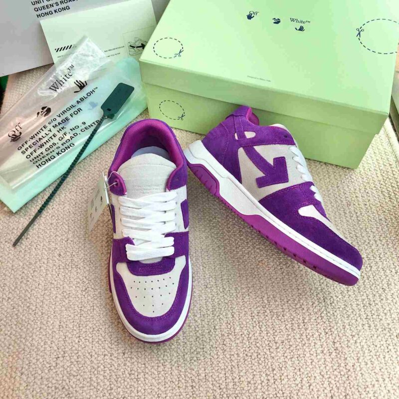 OFF-WHITE Out Of Office OOO Low Tops - Vintage Suede Purple Replica 12 OFF-WHITE Out Of Office Vintage Suede