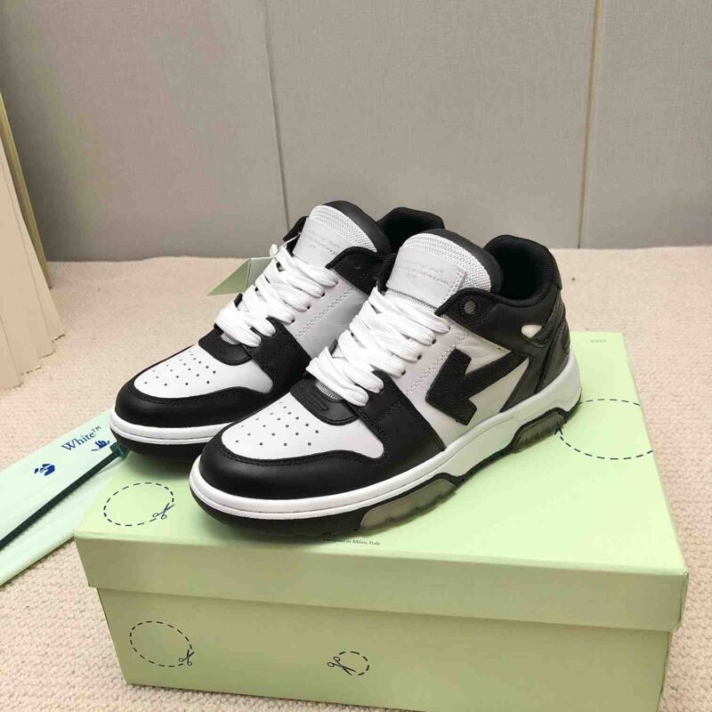 OFF-WHITE Out Of Office OOO Low Tops - White Black Replica 9 offwhite out of office white black
