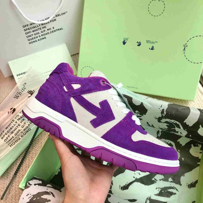 OFF-WHITE Out Of Office OOO Low Tops - Vintage Suede Purple Replica 11 OFF-WHITE Out Of Office Vintage Suede