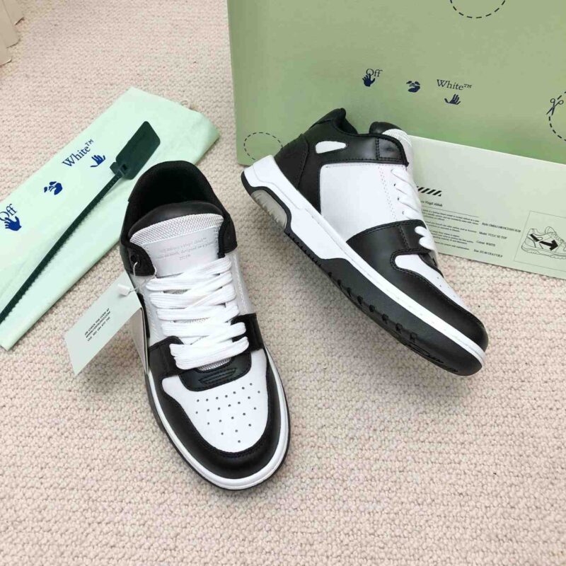 OFF-WHITE Out Of Office OOO Low Tops - White Black Replica 11 offwhite out of office white black