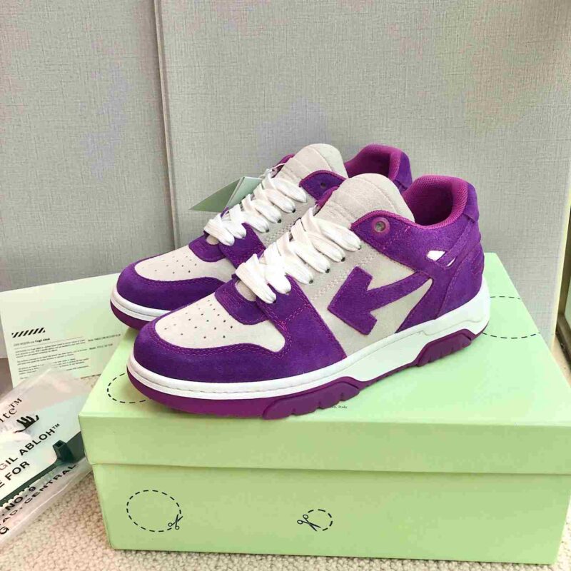 OFF-WHITE Out Of Office OOO Low Tops - Vintage Suede Purple Replica 10 OFF-WHITE Out Of Office Vintage Suede