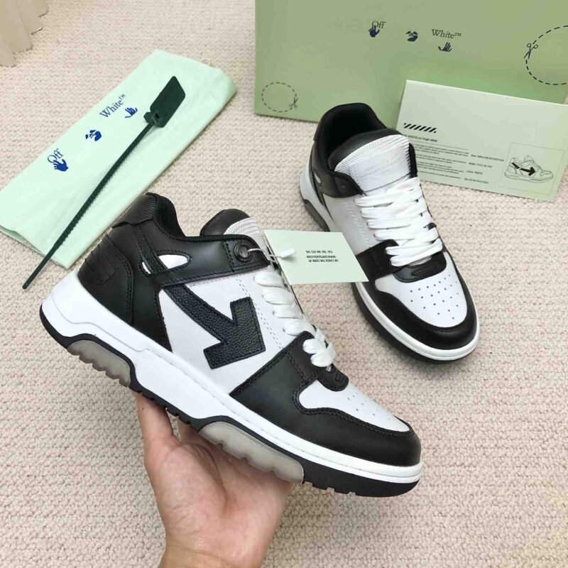 OFF-WHITE Out Of Office OOO Low Tops - White Black Replica 10 offwhite out of office white black