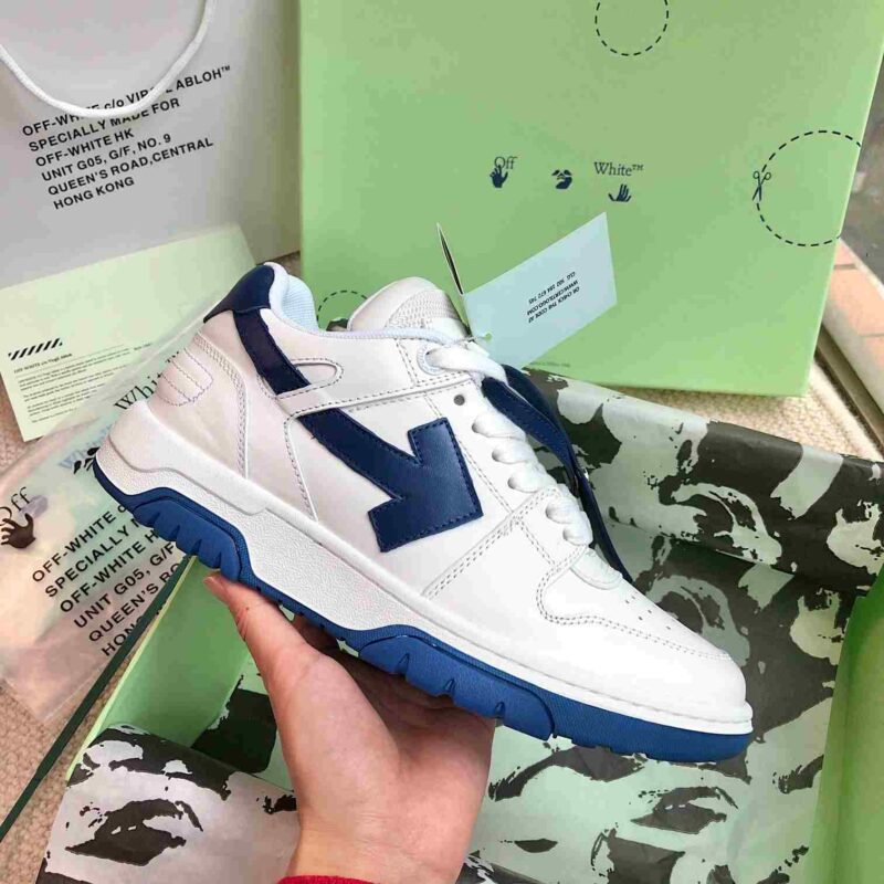OFF-WHITE Out Of Office OOO Low Tops - White Navy Replica 11 OFF-WHITE Out Of Office White Navy