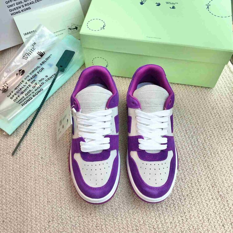OFF-WHITE Out Of Office OOO Low Tops - Vintage Suede Purple Replica 13 OFF-WHITE Out Of Office Vintage Suede