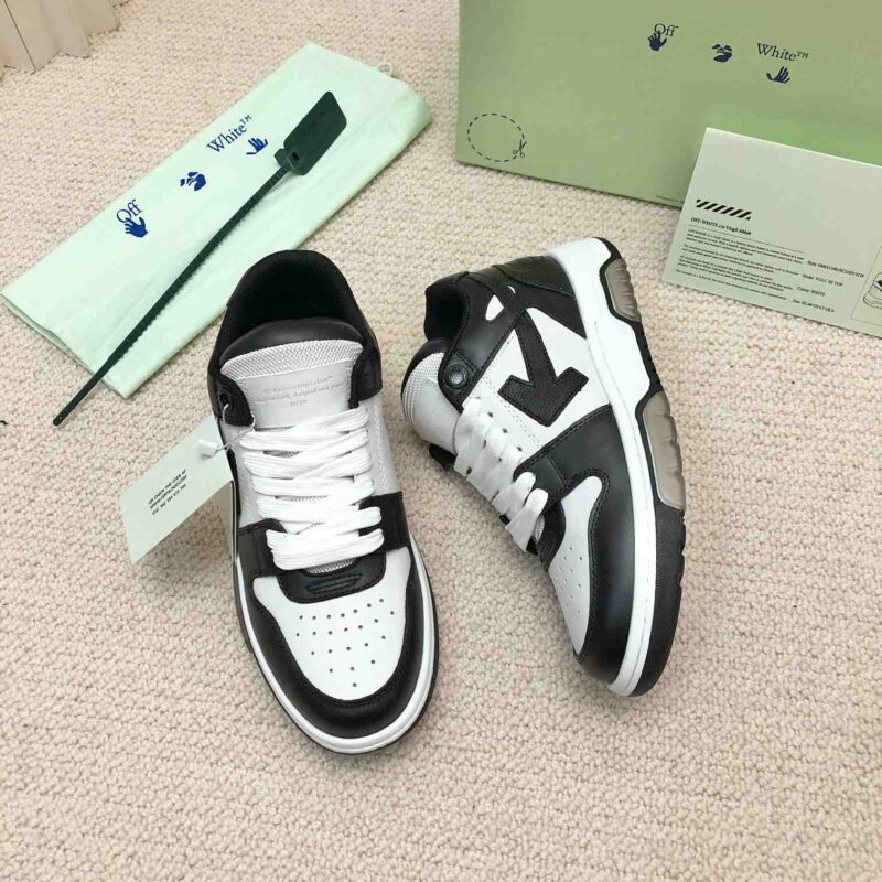 OFF-WHITE Out Of Office OOO Low Tops - White Black Replica 12 offwhite out of office white black