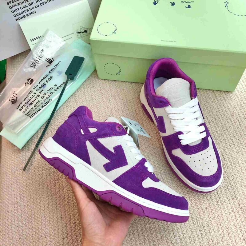 OFF-WHITE Out Of Office OOO Low Tops - Vintage Suede Purple Replica 14 OFF-WHITE Out Of Office Vintage Suede