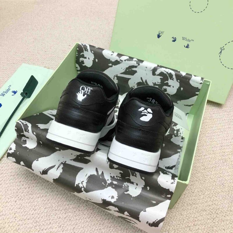 OFF-WHITE Out Of Office OOO Low Tops - White Black Replica 13 offwhite out of office white black
