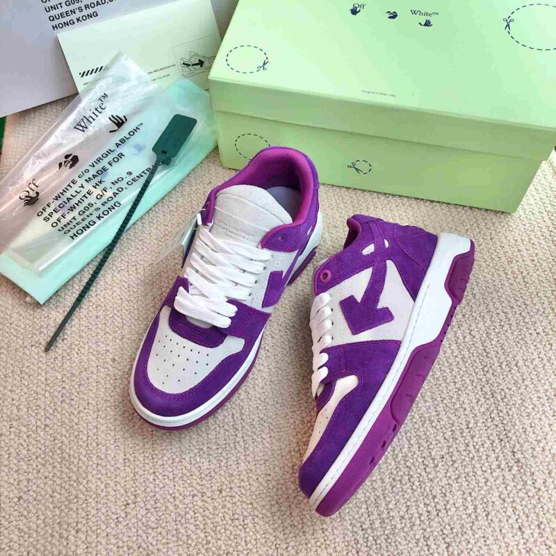 OFF-WHITE Out Of Office OOO Low Tops - Vintage Suede Purple Replica 16 OFF-WHITE Out Of Office Vintage Suede