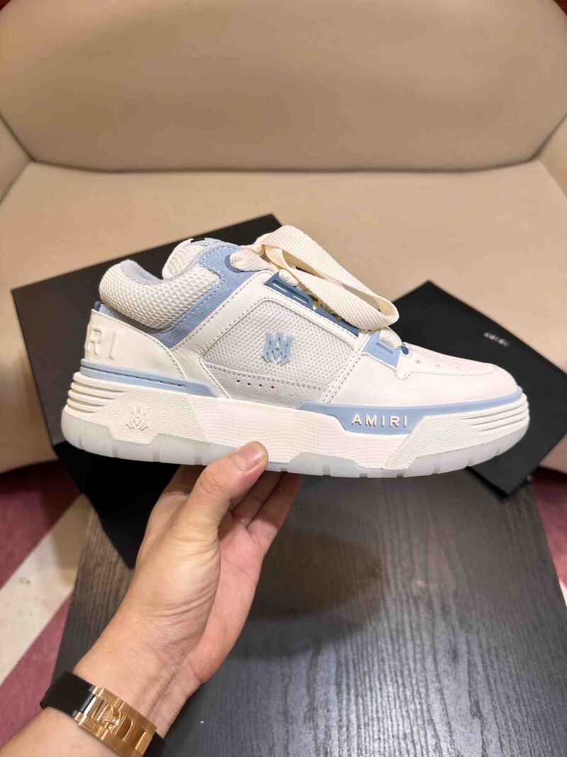 AMIRI MA-1 Mesh Bicolor High-Top Sneakers - BLUE WHITE 10 AMIRI MA 1 1 1