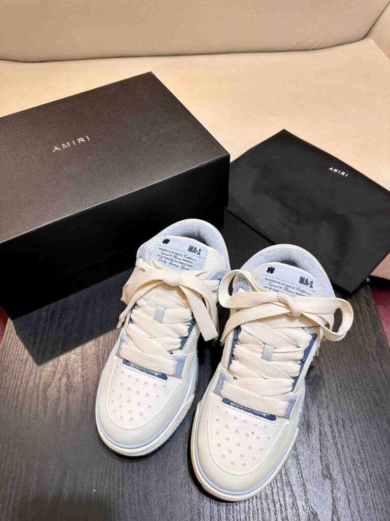 AMIRI MA-1 Mesh Bicolor High-Top Sneakers - BLUE WHITE 60 AMIRI MA 1 3 1
