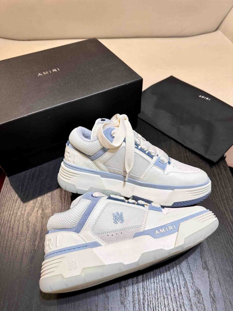 AMIRI MA-1 Mesh Bicolor High-Top Sneakers - BLUE WHITE 11 AMIRI MA 1 5 1