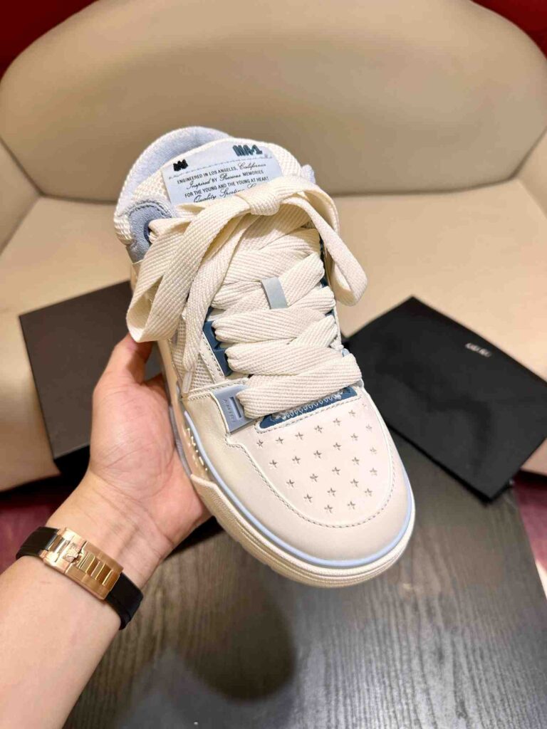 AMIRI MA-1 Mesh Bicolor High-Top Sneakers - BLUE WHITE 59 AMIRI MA 1 8 1