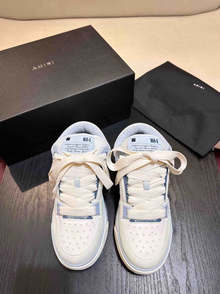 AMIRI MA-1 Mesh Bicolor High-Top Sneakers - BLUE WHITE 56 AMIRI MA 1 9 1