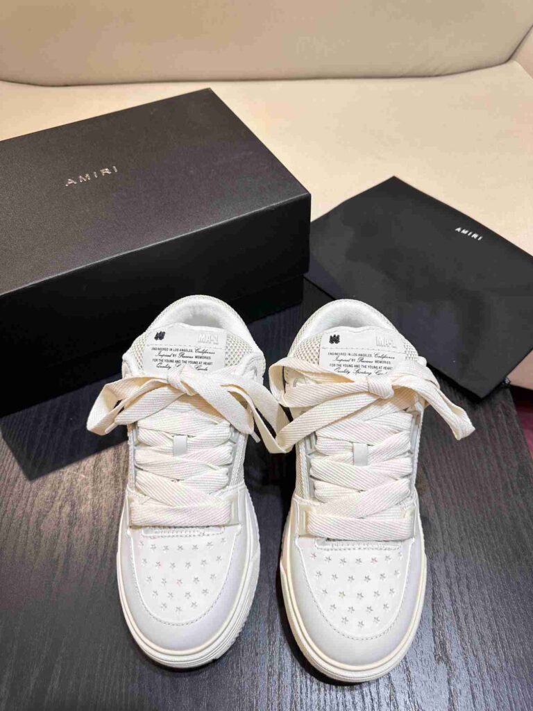 AMIRI MA-1 Mesh Bicolor High-Top Sneakers - WHITE CREAM 61 AMIRI MA1 1 6