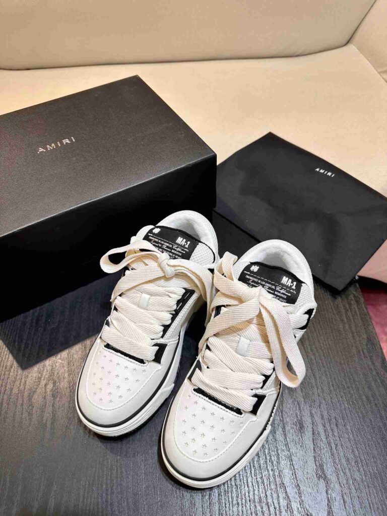 AMIRI MA-1 Mesh Bicolor High-Top Sneakers - BLACK WHITE 56 AMIRI MA1 1
