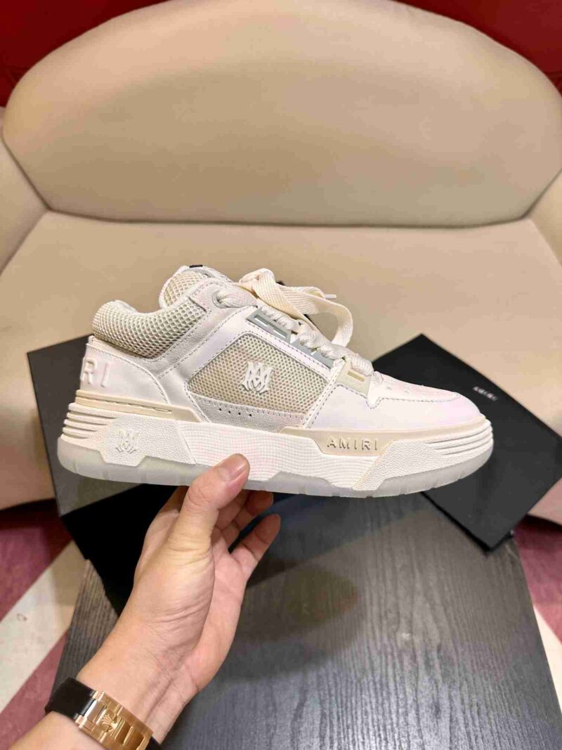AMIRI MA-1 Mesh Bicolor High-Top Sneakers - WHITE CREAM 10 AMIRI MA1 2 6