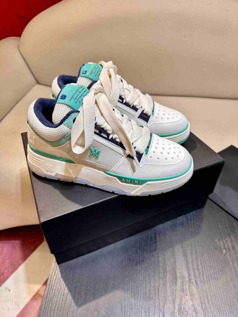 AMIRI MA-1 Mesh Bicolor High-Top Sneakers - TURQUOISE 58 AMIRI MA1 3 3
