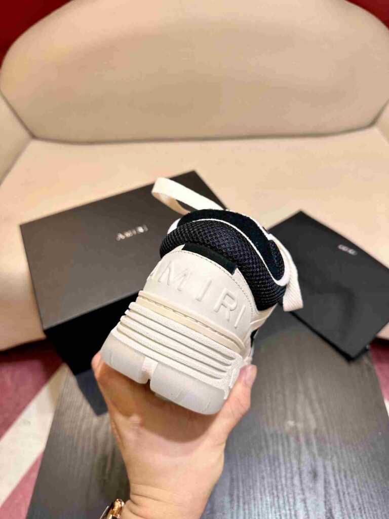 AMIRI MA-1 Mesh Bicolor High-Top Sneakers - WHITE BLACK 59 AMIRI MA1 3 4