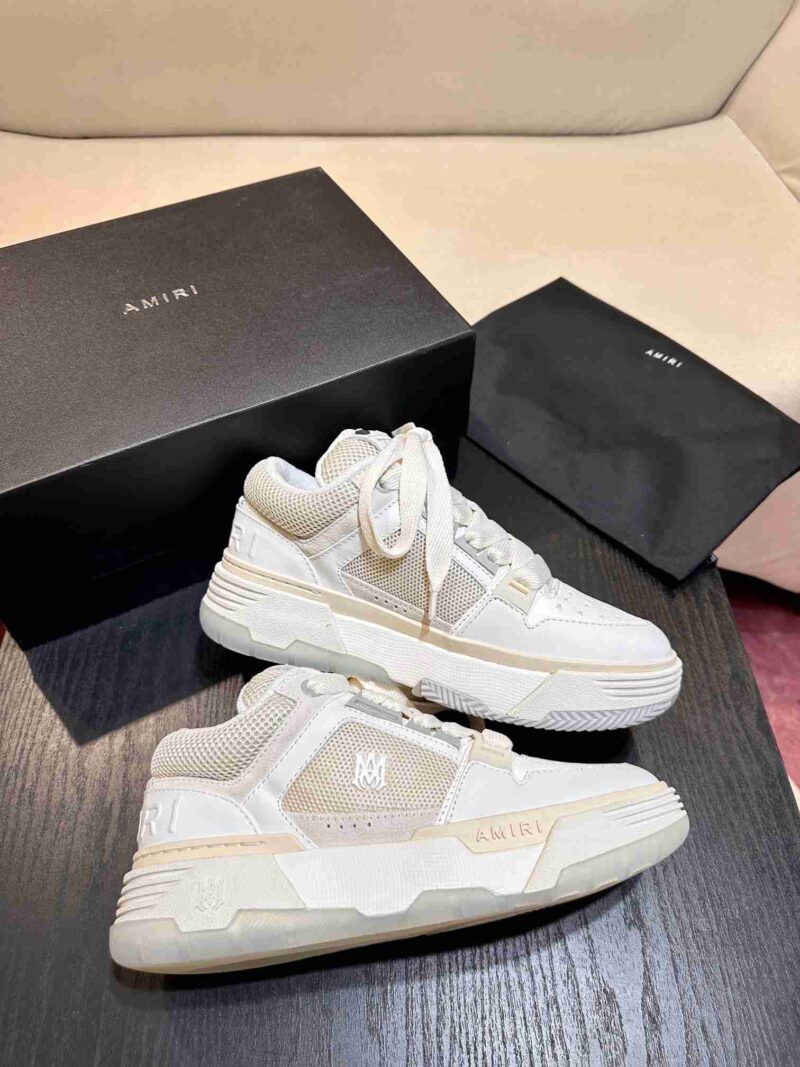 AMIRI MA-1 Mesh Bicolor High-Top Sneakers - WHITE CREAM 13 AMIRI MA1 3 6