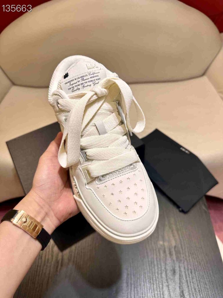 AMIRI MA-1 Mesh Bicolor High-Top Sneakers - WHITE GREY 57 AMIRI MA1 5 7