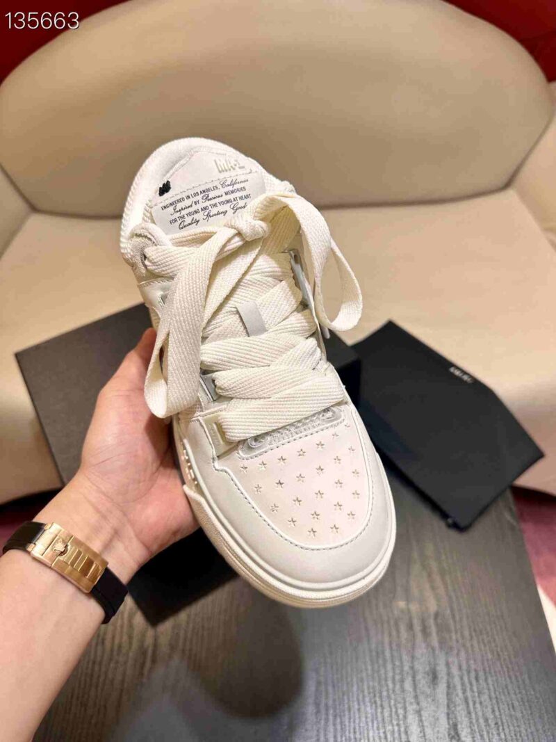 AMIRI MA-1 Mesh Bicolor High-Top Sneakers - WHITE GREY 15 AMIRI MA1 5 7
