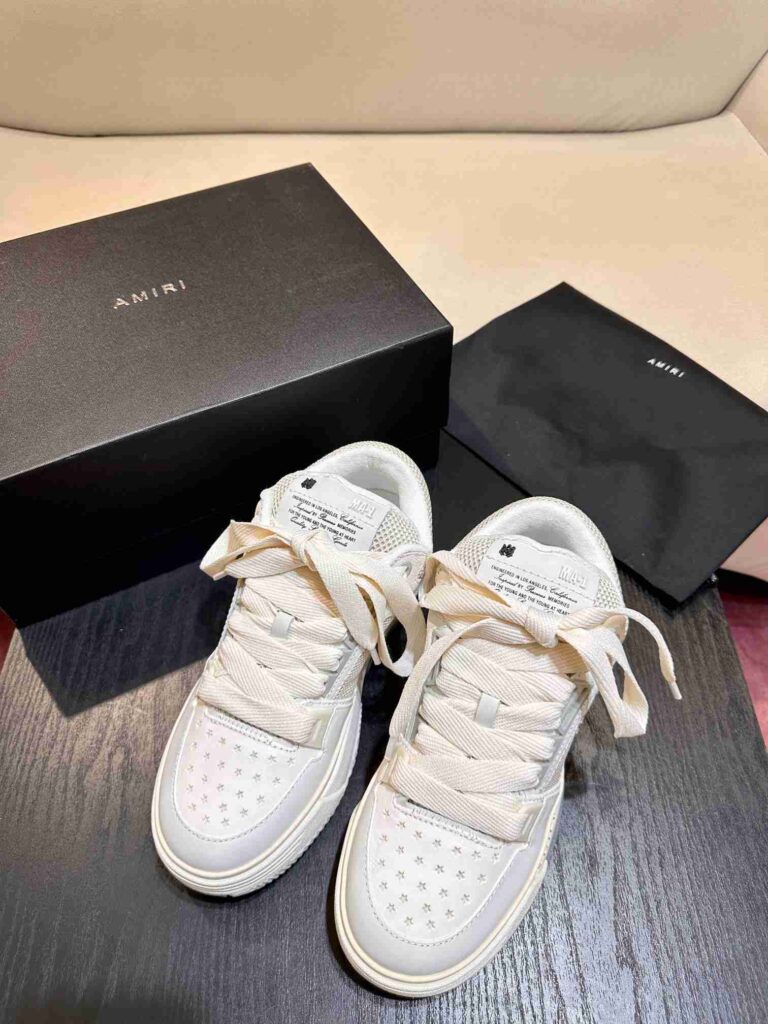 AMIRI MA-1 Mesh Bicolor High-Top Sneakers - WHITE CREAM 58 AMIRI MA1 6 6