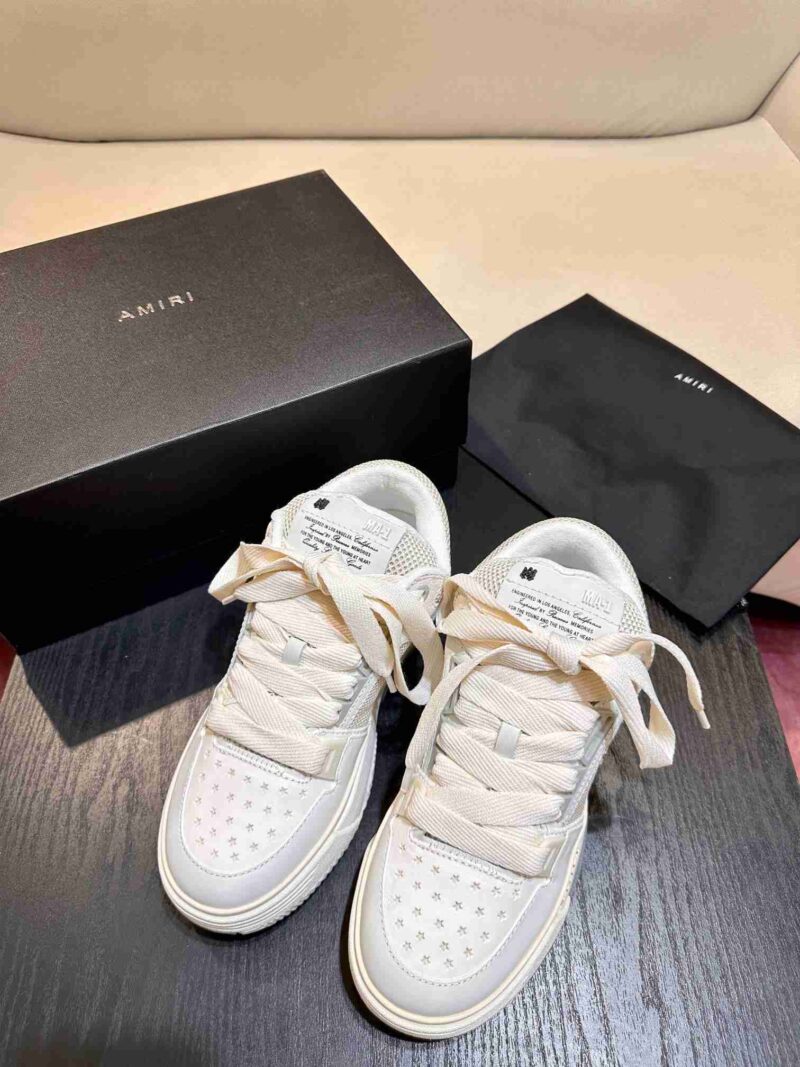 AMIRI MA-1 Mesh Bicolor High-Top Sneakers - WHITE CREAM 14 AMIRI MA1 6 6
