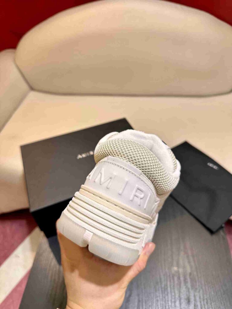AMIRI MA-1 Mesh Bicolor High-Top Sneakers - WHITE CREAM 57 AMIRI MA1 7 6
