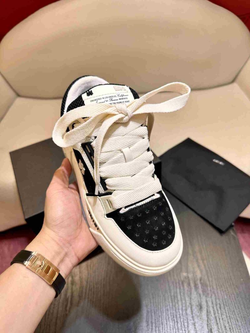 AMIRI MA-1 Mesh Bicolor High-Top Sneakers - WHITE BLACK 16 AMIRI MA1 8 4