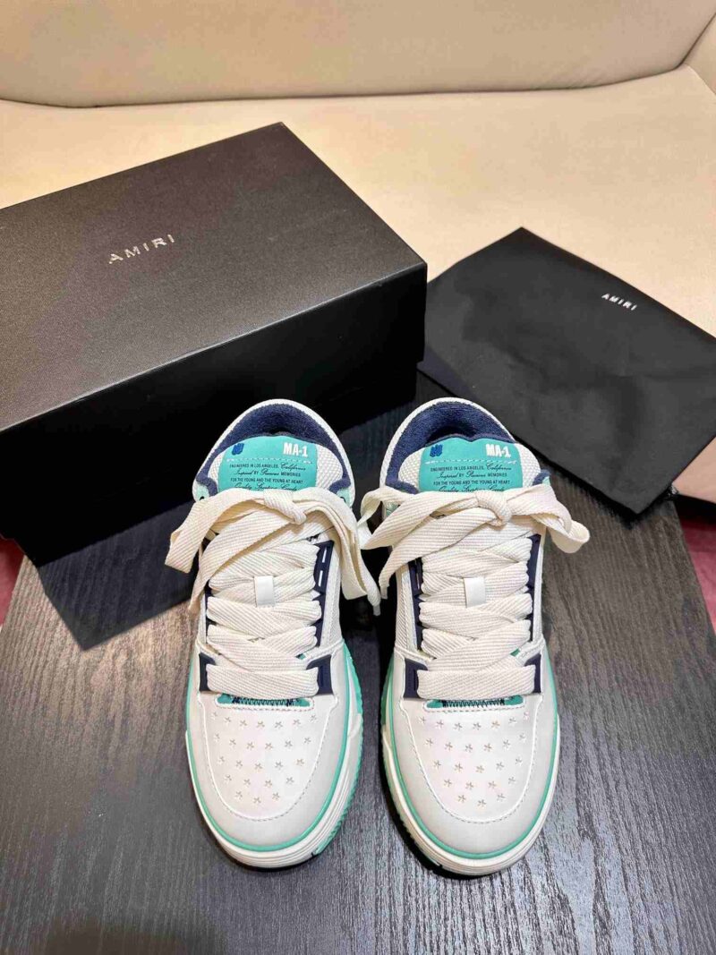 AMIRI MA-1 Mesh Bicolor High-Top Sneakers - TURQUOISE 11 AMIRI MA1 9 3