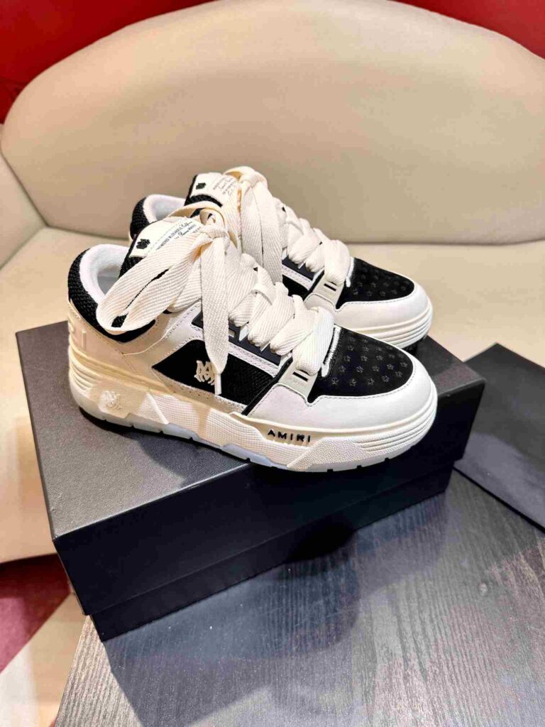 AMIRI MA-1 Mesh Bicolor High-Top Sneakers - WHITE BLACK 61 AMIRI MA1 9 4