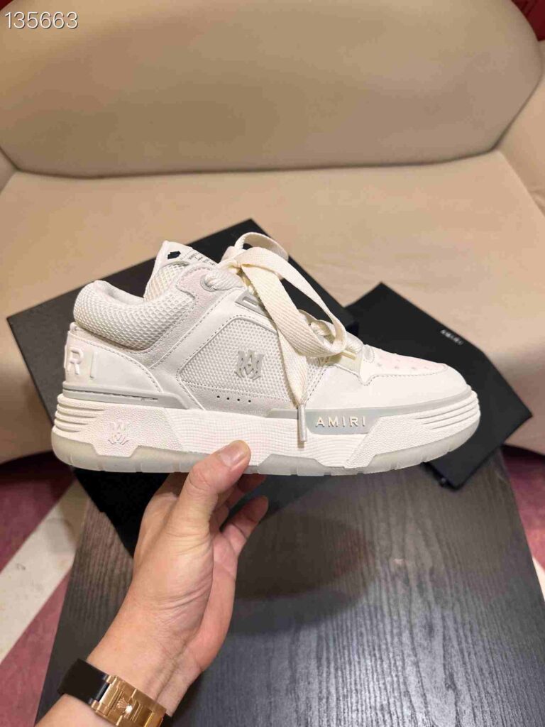 AMIRI MA-1 Mesh Bicolor High-Top Sneakers - WHITE GREY 54 AMIRI MA1 9 7