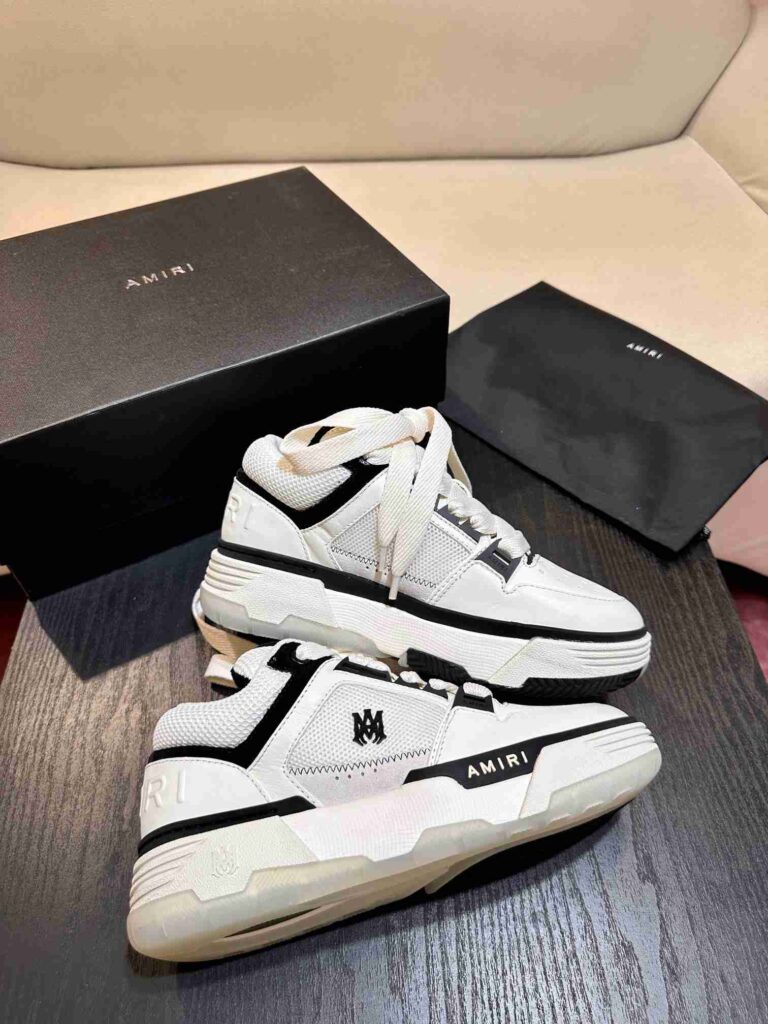 AMIRI MA-1 Mesh Bicolor High-Top Sneakers - BLACK WHITE 57 AMIRI MA1 9