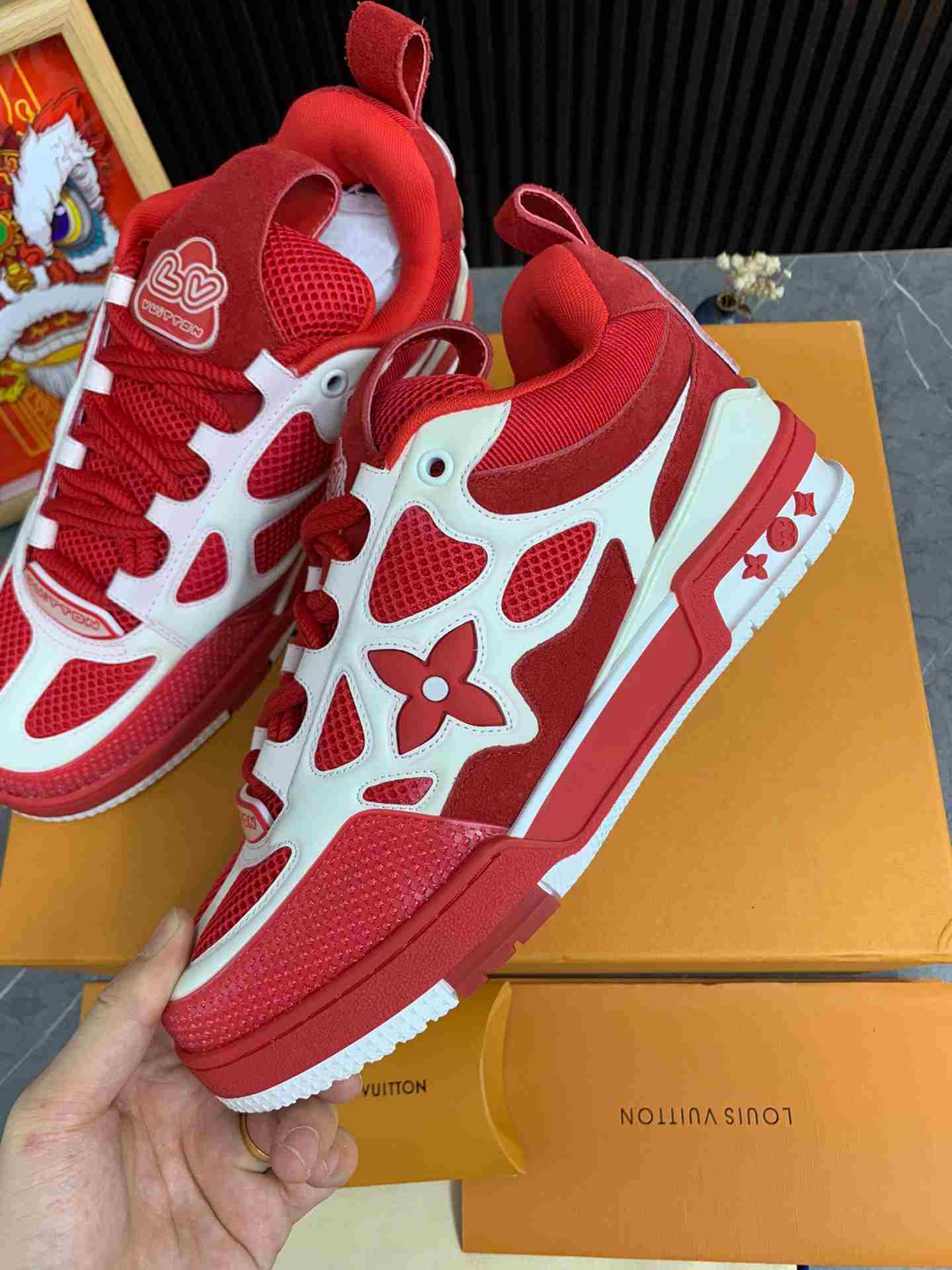Louis Vuitton LV Skate Sneaker- RED 1 Louis Vuitton LV Skate Sneaker- RED