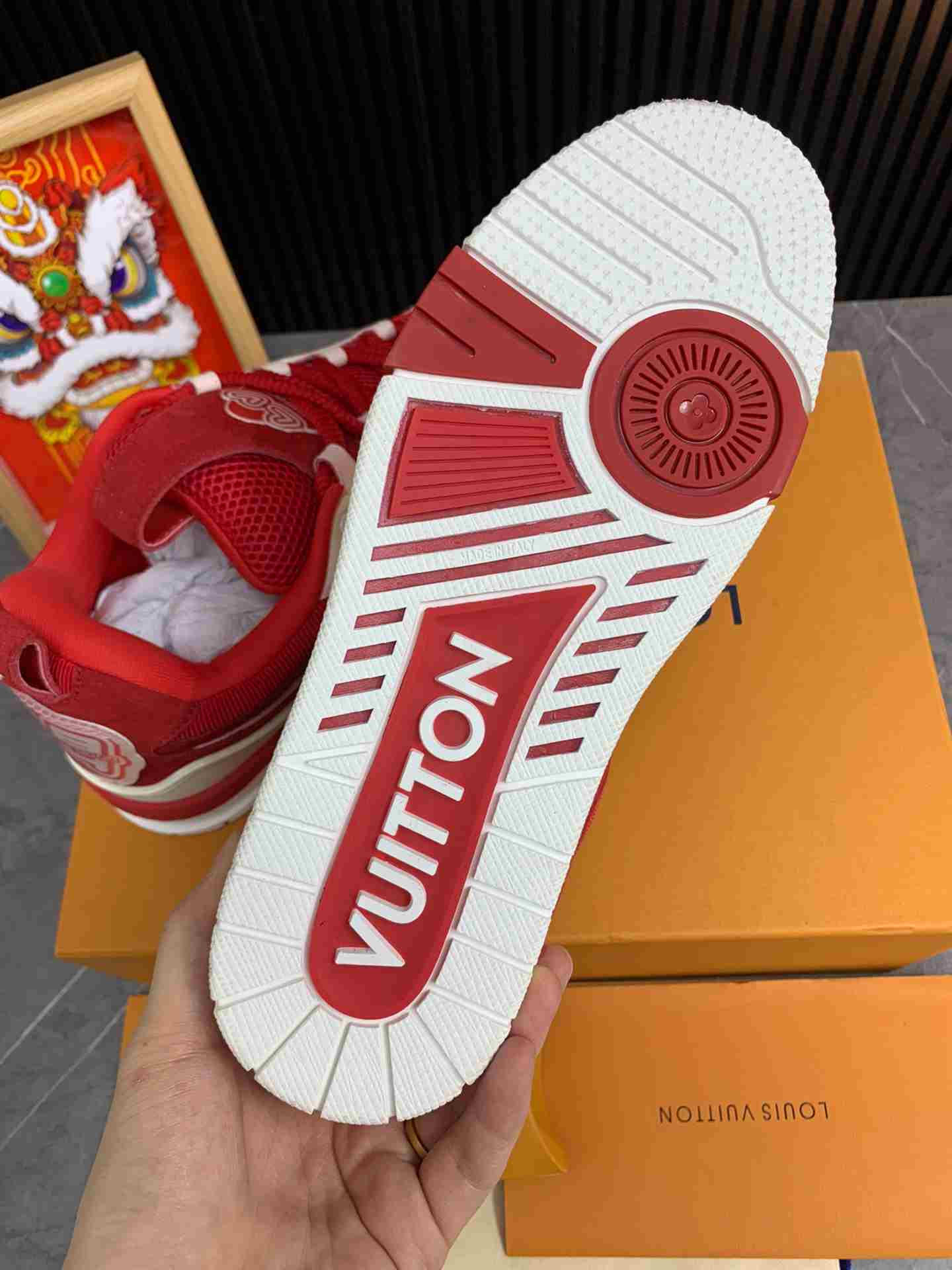 Louis Vuitton LV Skate Sneaker- RED 9 Louis Vuitton LV Skate Sneaker- RED - Image 9