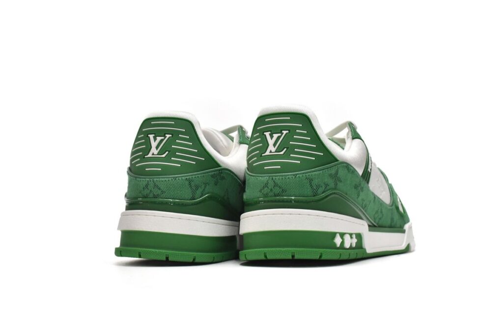 Louis Vuitton Trainer Sneaker Reps GREEN DENIM 53 LV TRAINER 8 1