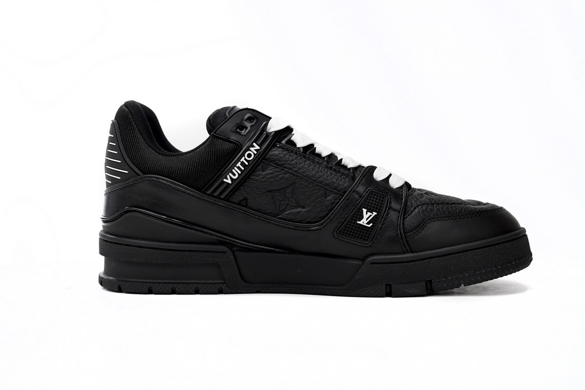 Louis Vuitton Trainer Sneaker Reps ALL BLACK 4 Louis Vuitton Trainer Sneaker Reps ALL BLACK - Image 4