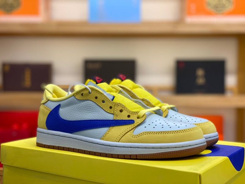 Air Jordan 1 Low OG x Travis Scott Canary Replica 9 travis scott jordan 1 2