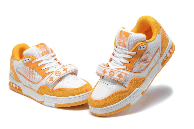Louis Vuitton Trainer ORANGE DENIM MESH 9 LV TRAINER ORANGE 2