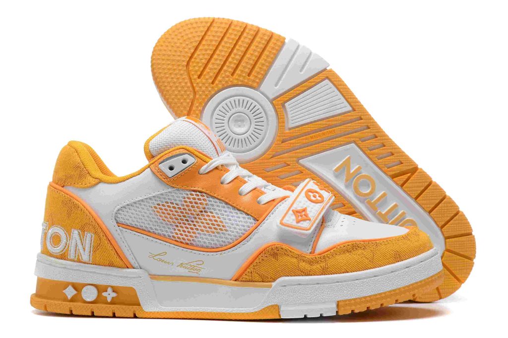 Louis Vuitton Trainer ORANGE DENIM MESH 45 LV TRAINER ORANGE 3