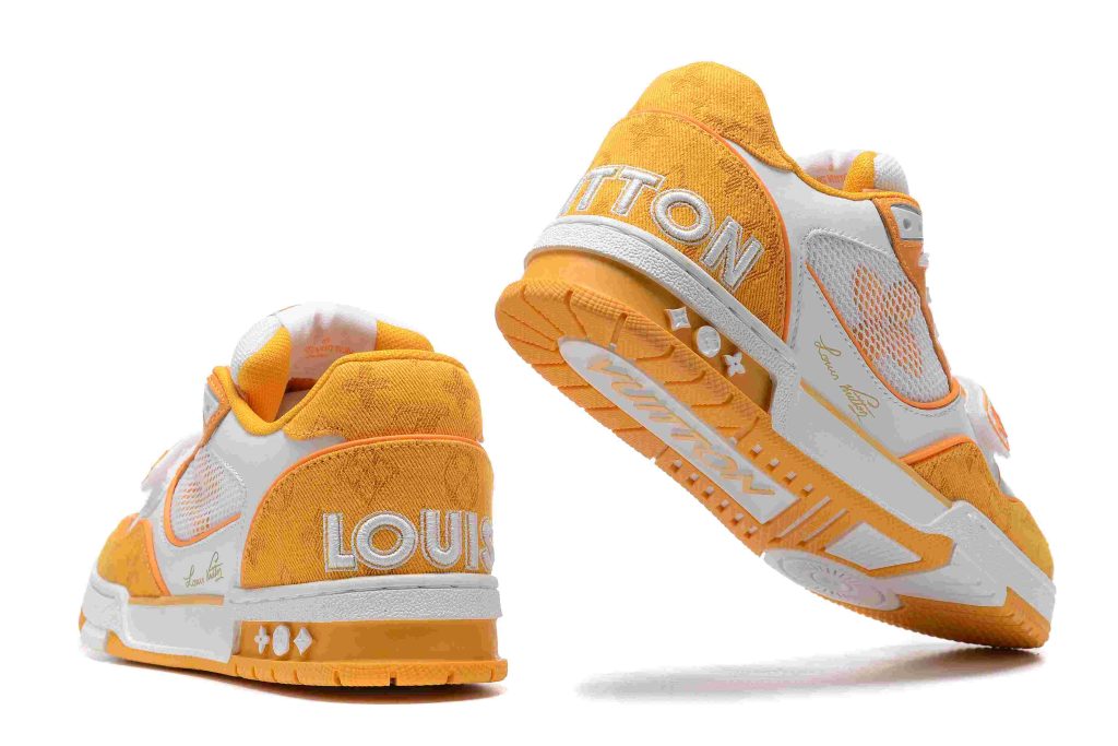 Louis Vuitton Trainer ORANGE DENIM MESH 43 LV TRAINER ORANGE 5