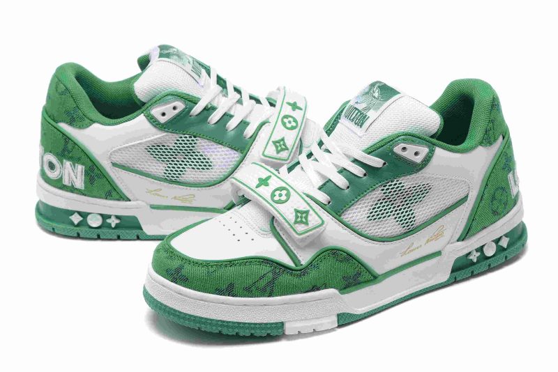 Louis Vuitton Trainer GREEN DENIM MESH 9 LV TRAINERS GREEN DENIM MESH 1