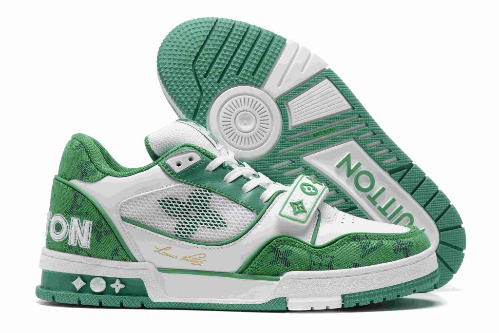 Louis Vuitton Trainer GREEN DENIM MESH 46 LV TRAINERS GREEN DENIM MESH 2